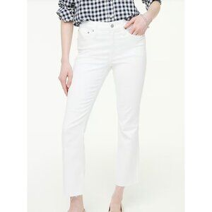 J.Crew $118 Flare Crop Jean In Stretch White Size 28 BO933